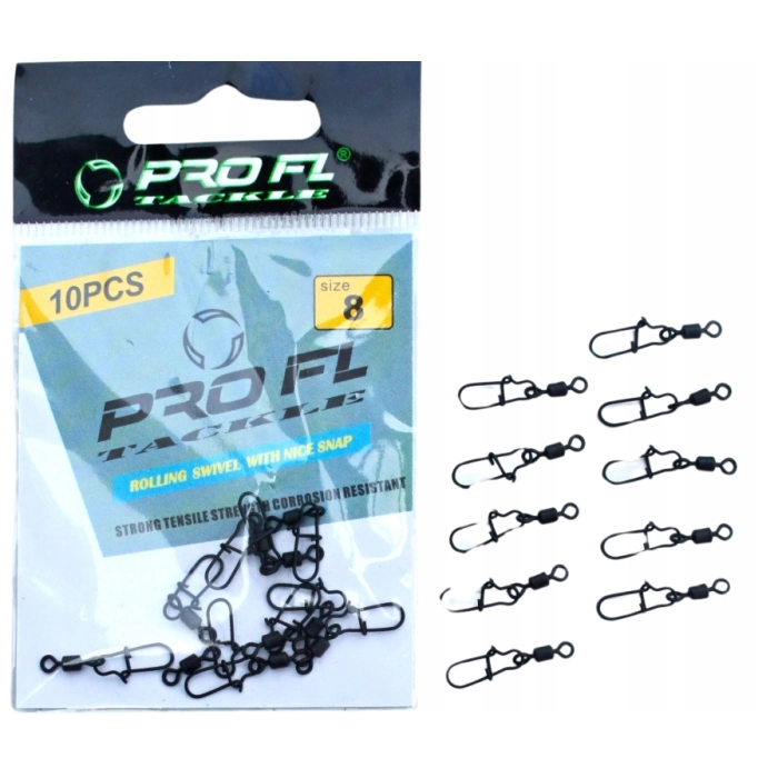 KRĘTLIK Z AGRAFKĄ ROZMIAR 8 OPK10SZT